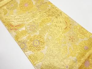 佐賀錦　松皮菱に梅・菊模様織り出し　袋帯